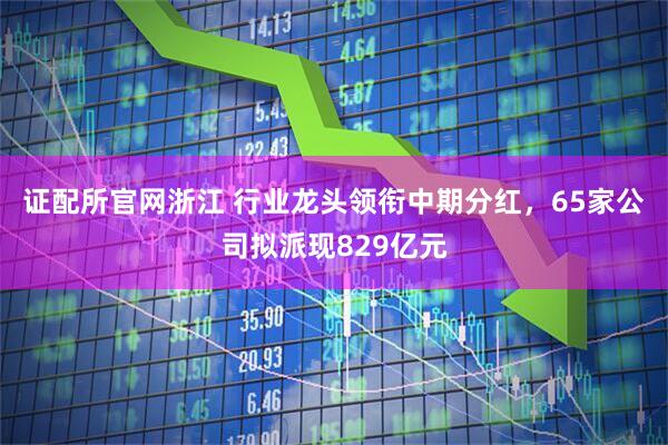 证配所官网浙江 行业龙头领衔中期分红，65家公司拟派现829亿元